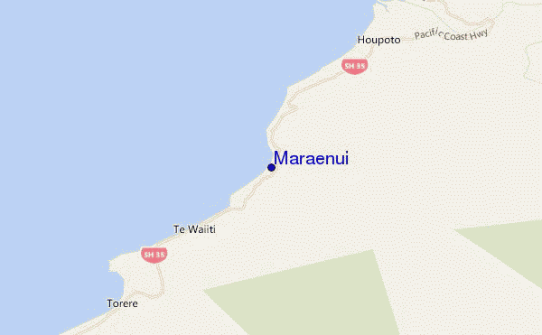 mapa de localização de Maraenui