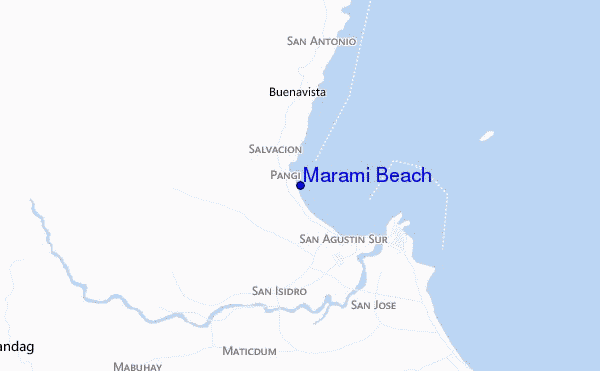 mapa de localização de Marami Beach