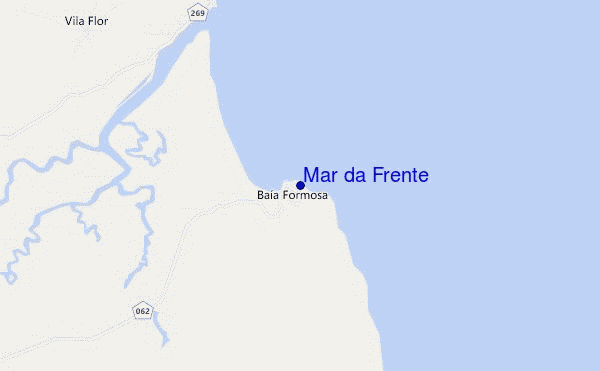 mapa de localização de Mar da Frente