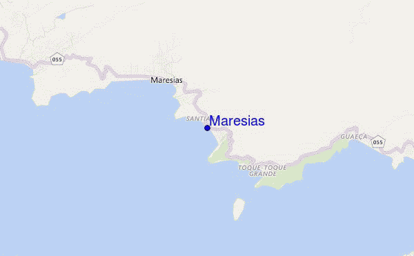 mapa de localização de Maresias