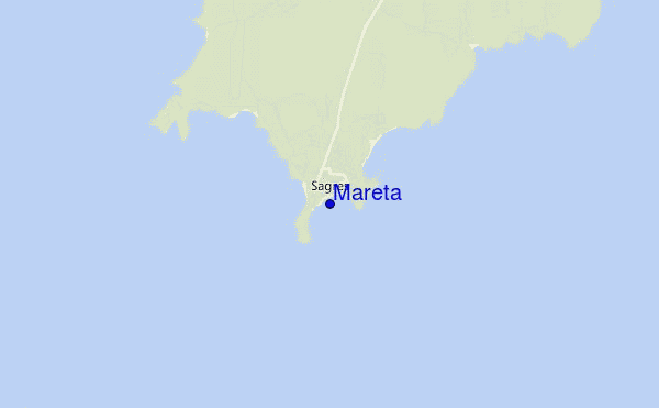 mapa de localização de Mareta