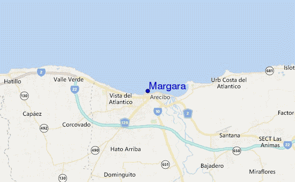 mapa de localização de Margara