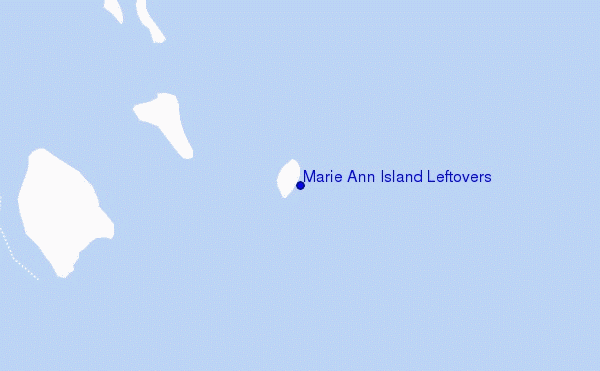 mapa de localização de Marie Ann Island Leftovers