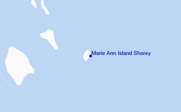 mapa de localização de Marie Ann Island Shorey