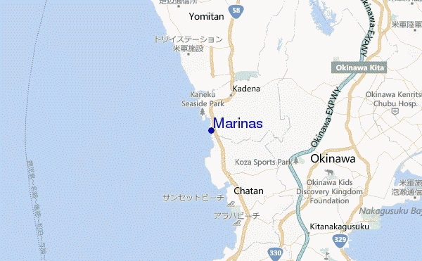 mapa de localização de Marinas