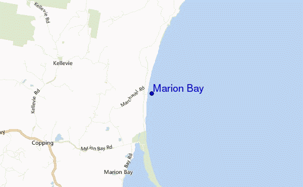 mapa de localização de Marion Bay