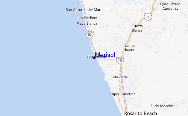 mapa de localização de Marisol