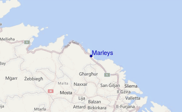 mapa de localização de Marleys