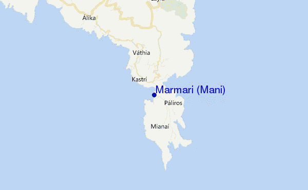 mapa de localização de Marmari (Mani)