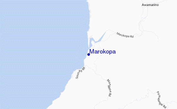mapa de localização de Marokopa