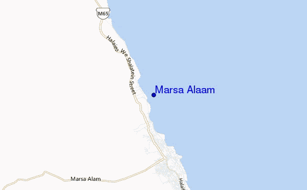 mapa de localização de Marsa Alaam