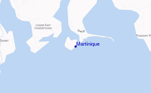 mapa de localização de Martinique