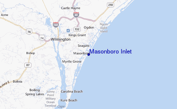 Masonboro Inlet Location Map