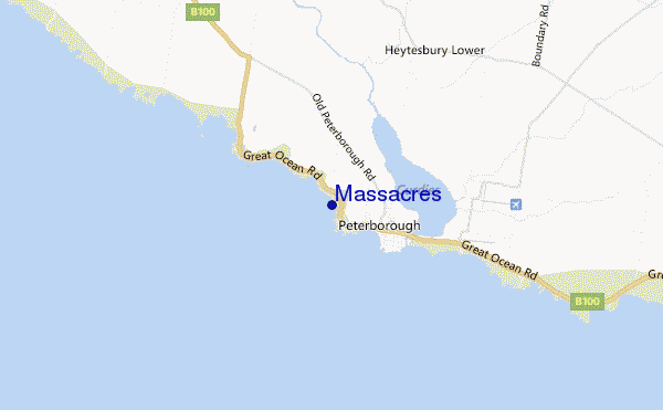mapa de localização de Massacres