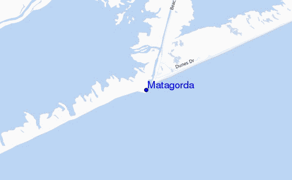 mapa de localização de Matagorda