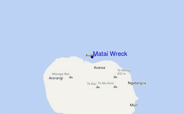 mapa de localização de Matai Wreck