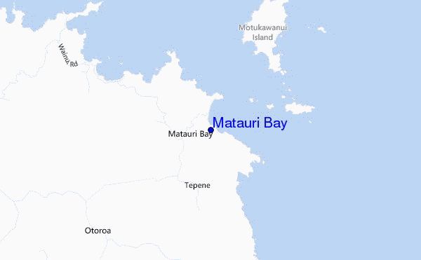 mapa de localização de Matauri Bay
