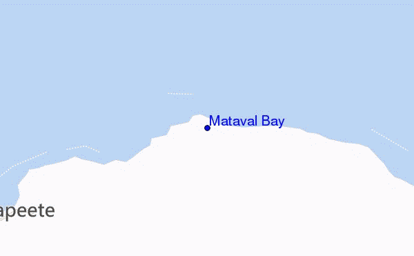 mapa de localização de Mataval Bay