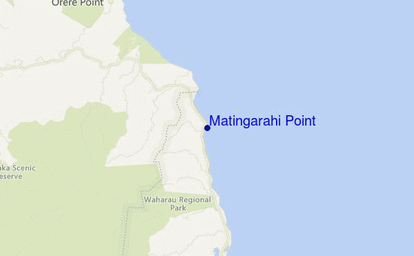 mapa de localização de Matingarahi Point