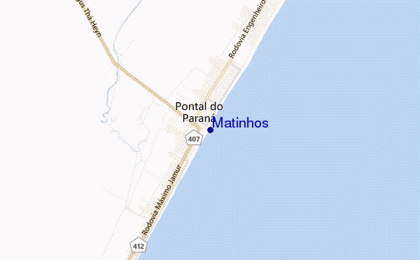 mapa de localização de Matinhos