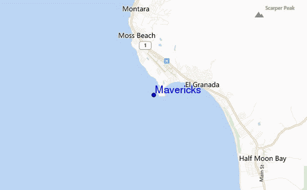 mapa de localização de Mavericks