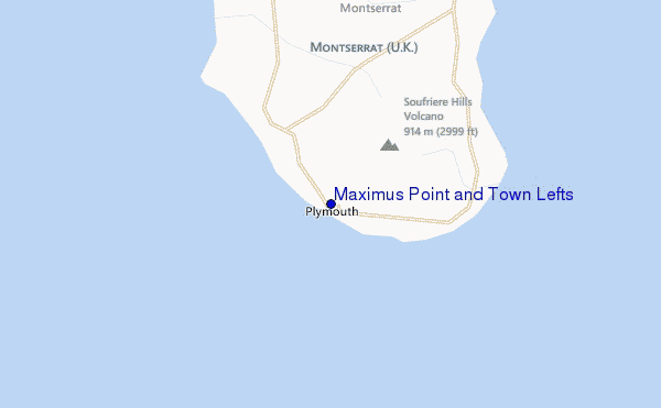 mapa de localização de Maximus Point and Town Lefts