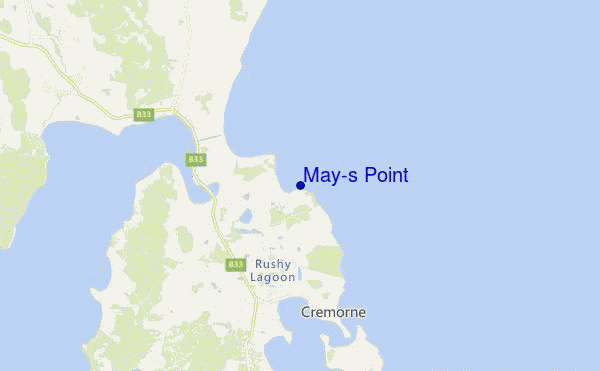 mapa de localização de May's Point