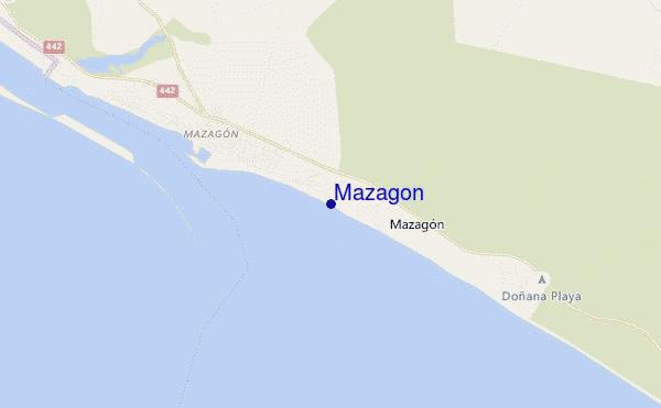 mapa de localização de Mazagon