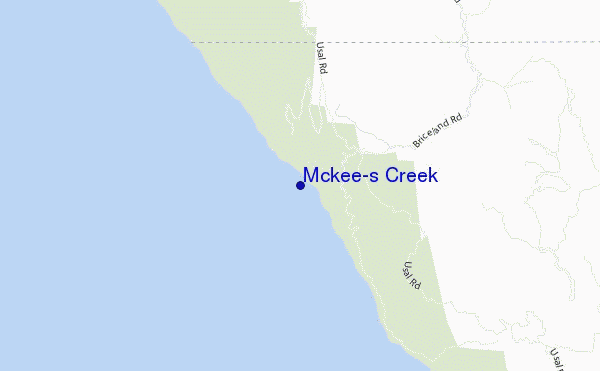 mapa de localização de Mckee's Creek