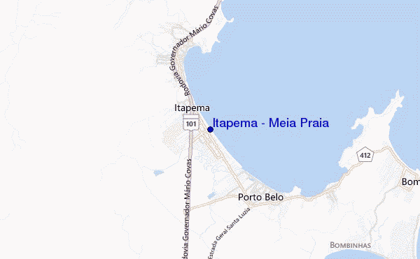 mapa de localização de Itapema - Meia Praia