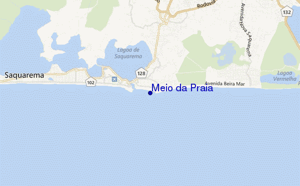 mapa de localização de Meio da Praia
