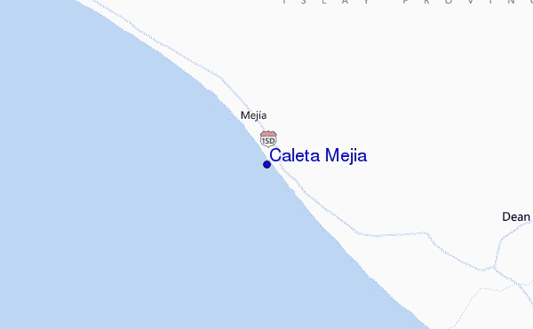 mapa de localização de Caleta Mejia