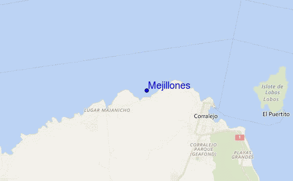 mapa de localização de Mejillones