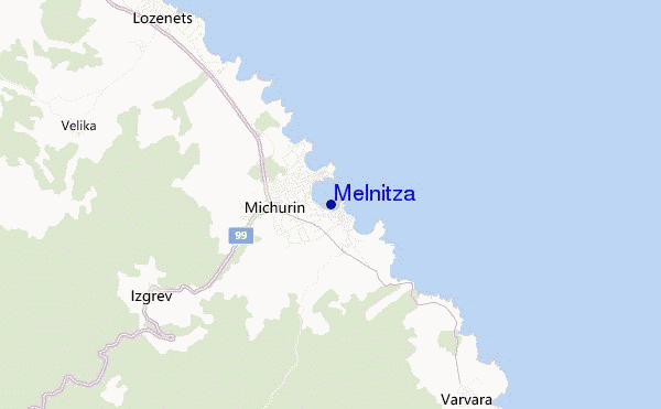 mapa de localização de Melnitza