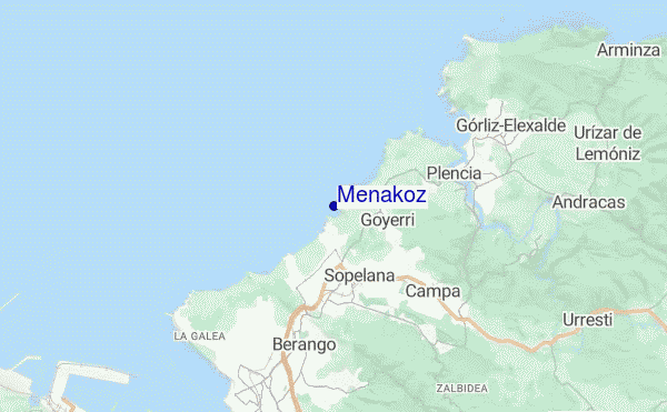 mapa de localização de Menakoz