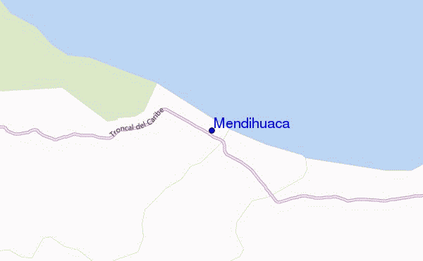 mapa de localização de Mendihuaca