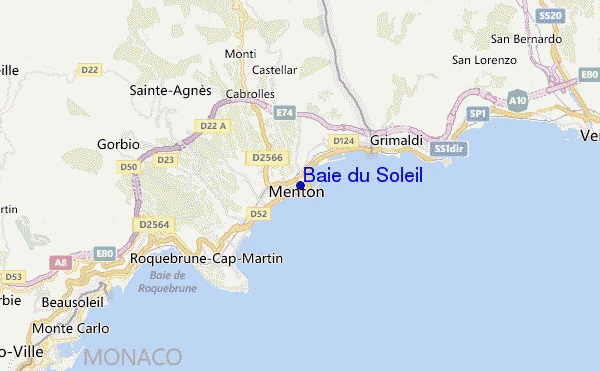 mapa de localização de Baie du Soleil