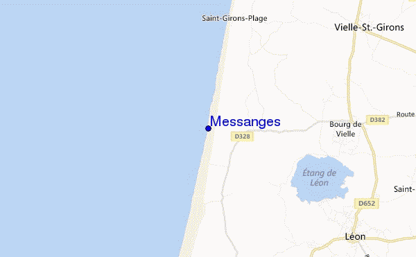mapa de localização de Messanges