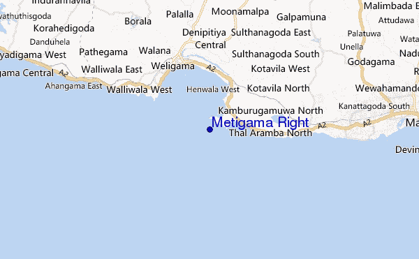 mapa de localização de Metigama Right