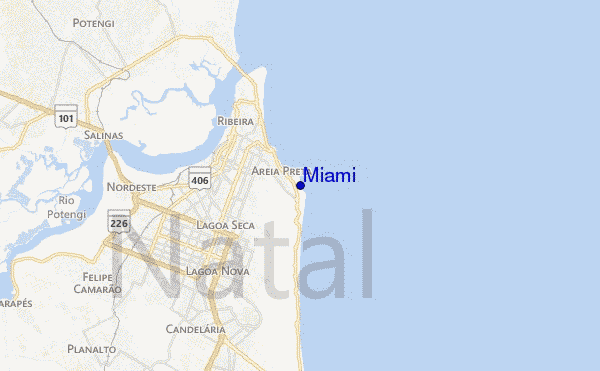 mapa de localização de Miami