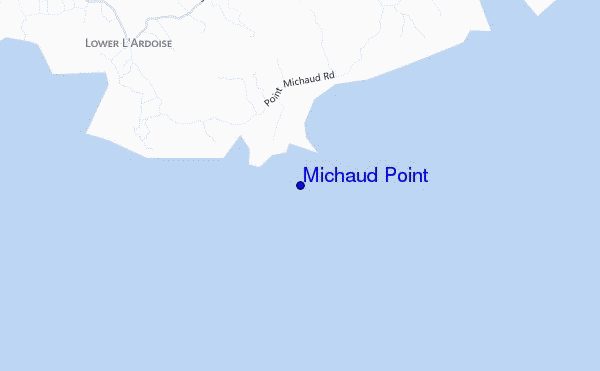 mapa de localização de Michaud Point