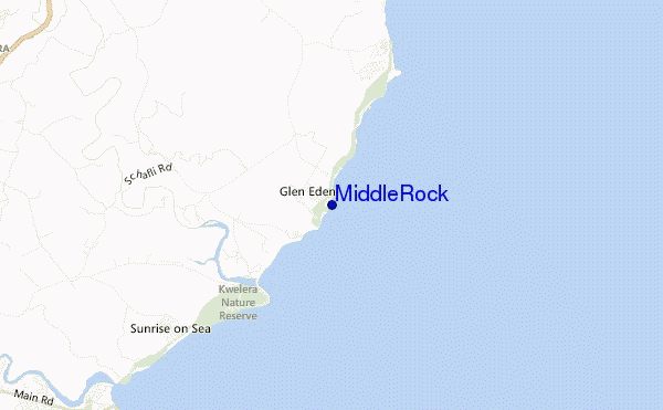 mapa de localização de Middle Rock