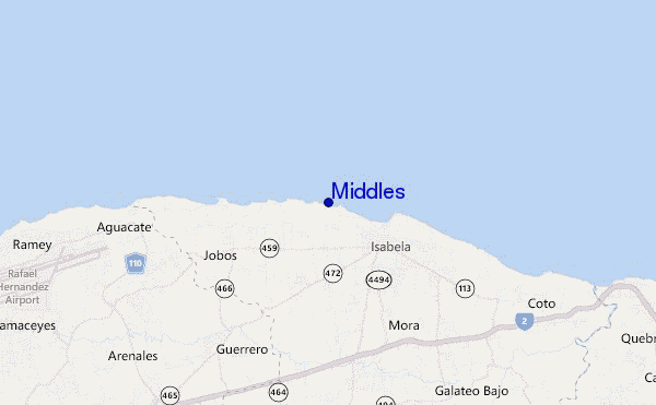 mapa de localização de Middles