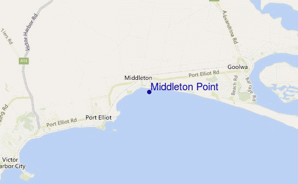 mapa de localização de Middleton Point