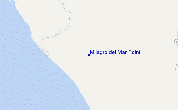 mapa de localização de Milagro del Mar Point