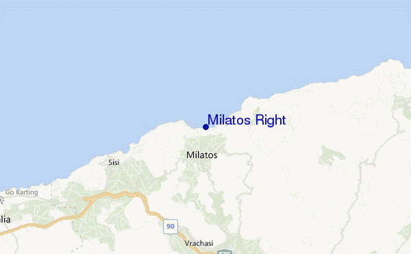 mapa de localização de Milatos Right