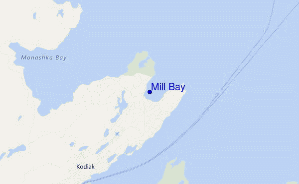 mapa de localização de Mill Bay