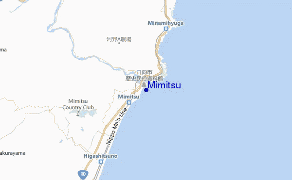 mapa de localização de Mimitsu