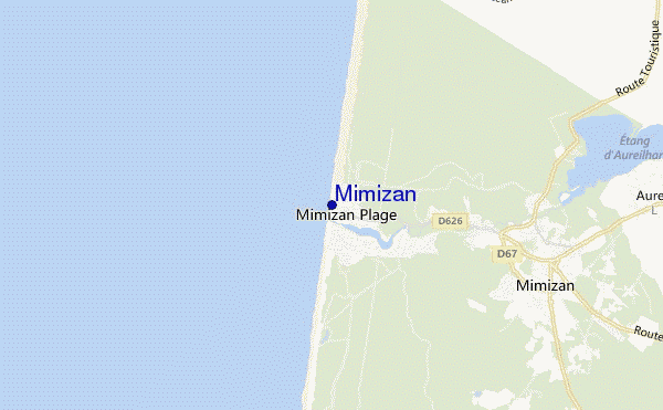 mapa de localização de Mimizan