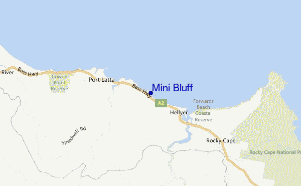 mapa de localização de Mini Bluff